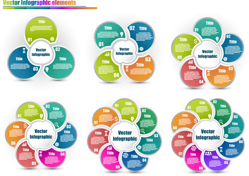 矢量设计循环信息图表