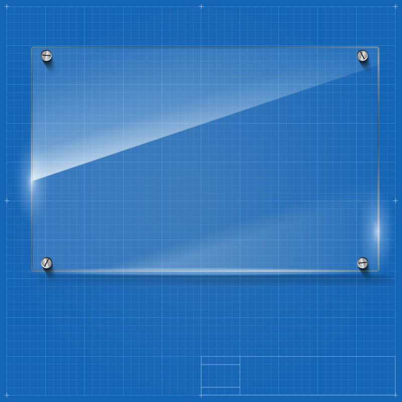 抽象矢量透出蓝色背景的玻璃设计