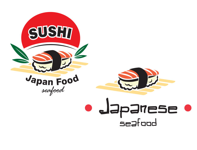 矢量日本寿司海鲜