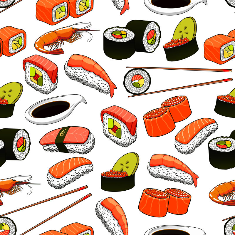 矢量日本寿司背景设计