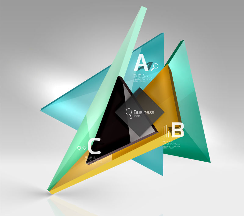 矢量抽象几何3D三角形
