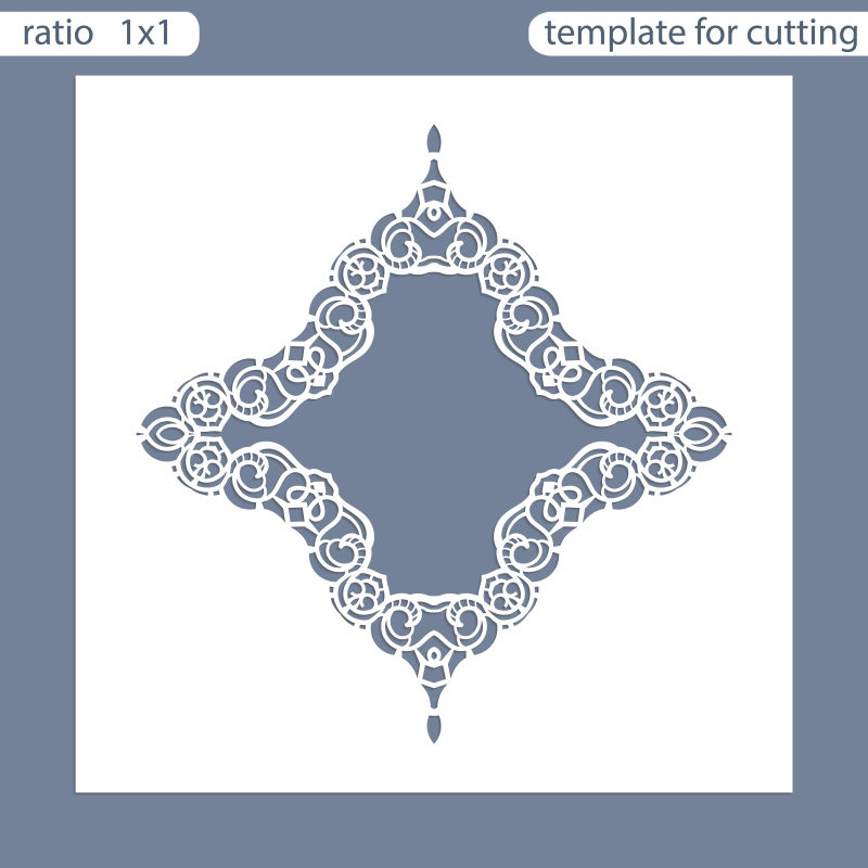 白色镂空花纹卡片矢量设计
