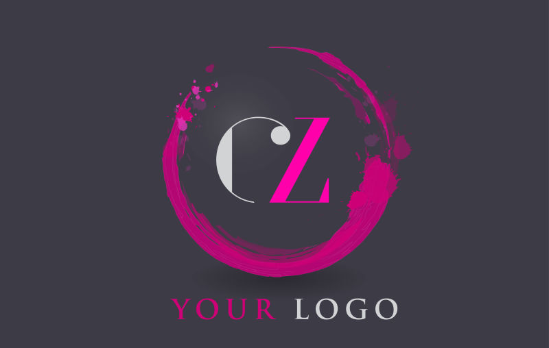 矢量设计字母CZ圆形标识