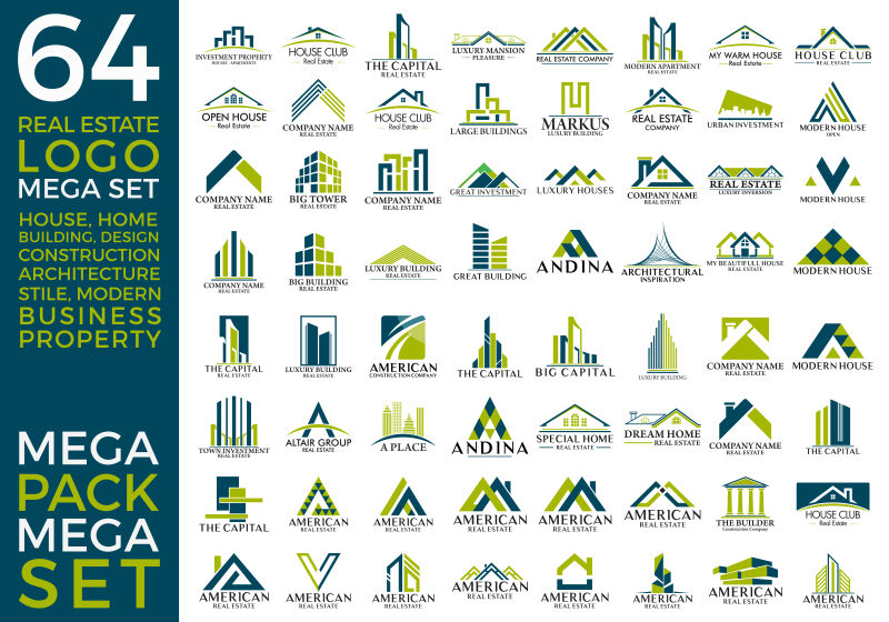 矢量设计房地产建筑logo集