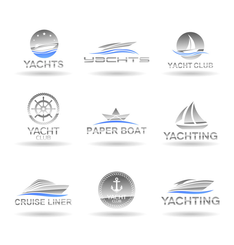 创意游艇标志矢量设计