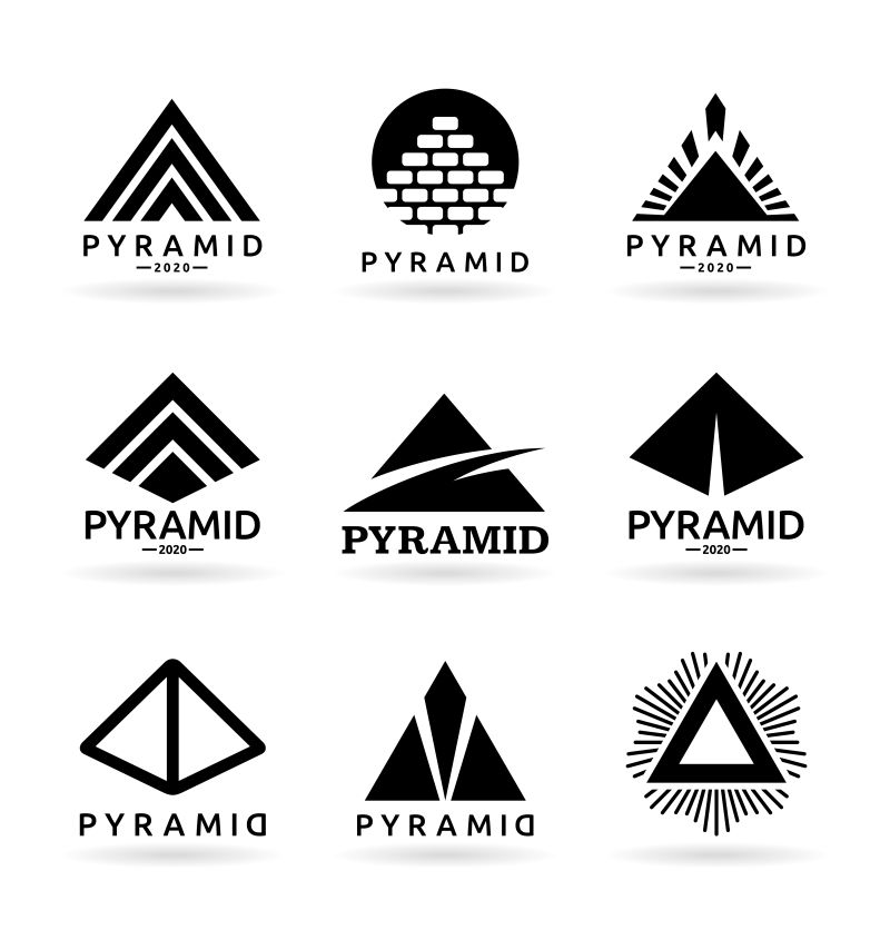 矢量的金字塔标志设计