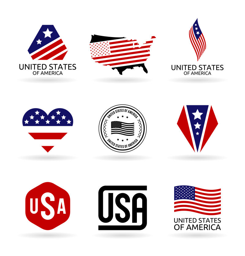 创意美国标志矢量设计