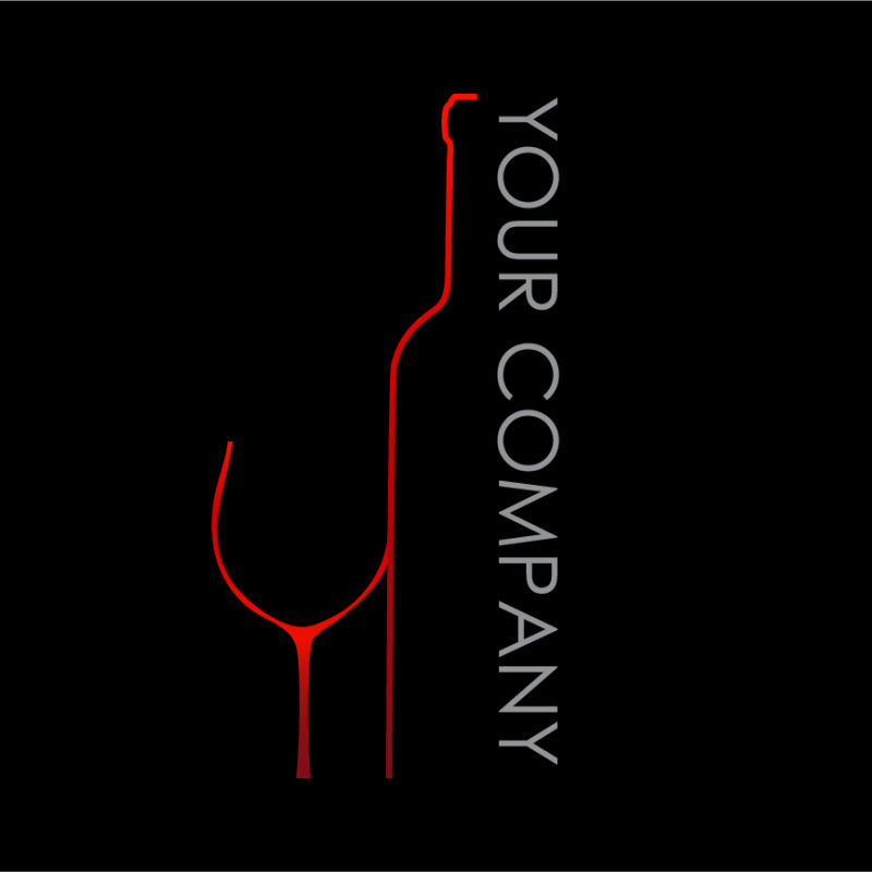 矢量黑色背景红色线条logo名称与图标