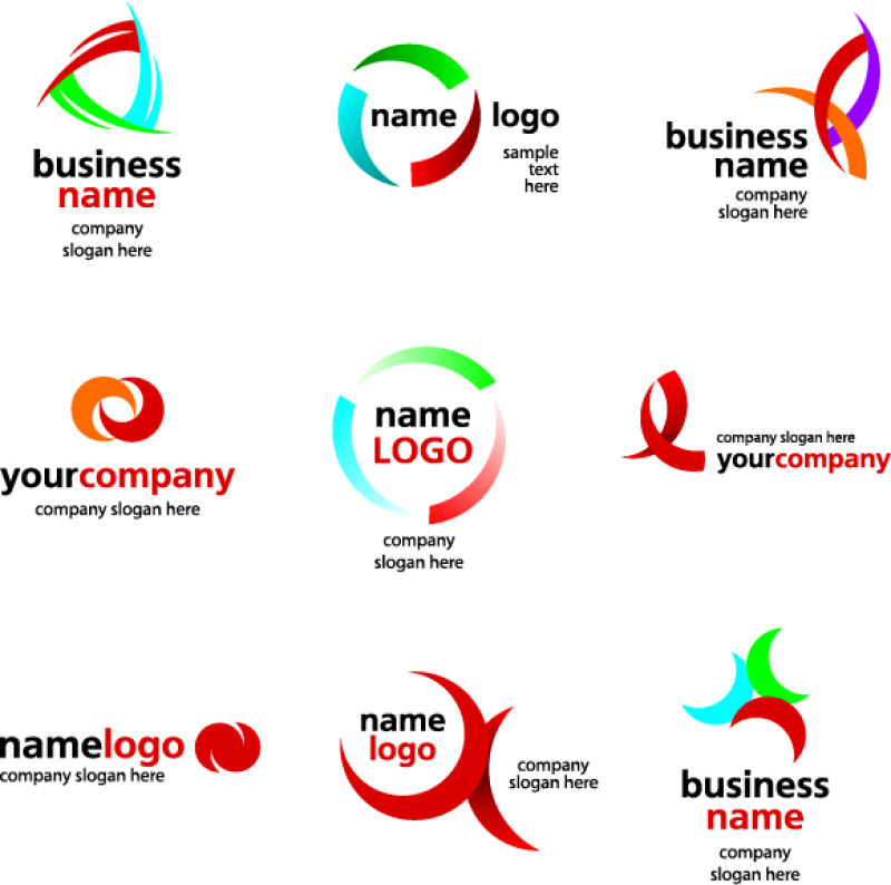 公司logo混合设计集矢量图