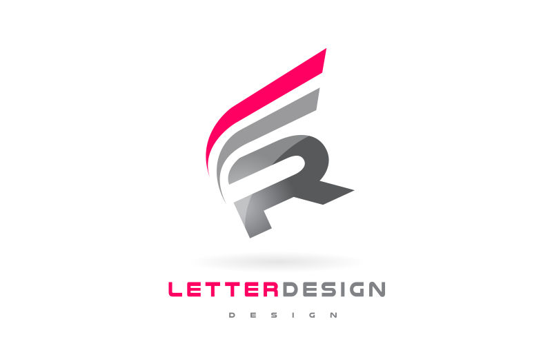 矢量创意R字母logo设计