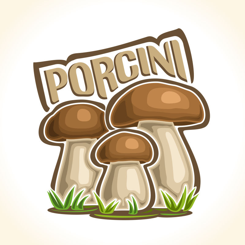 创意野生蘑菇设计标志