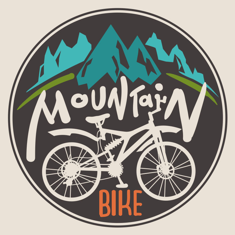 矢量山地自行车标记设计