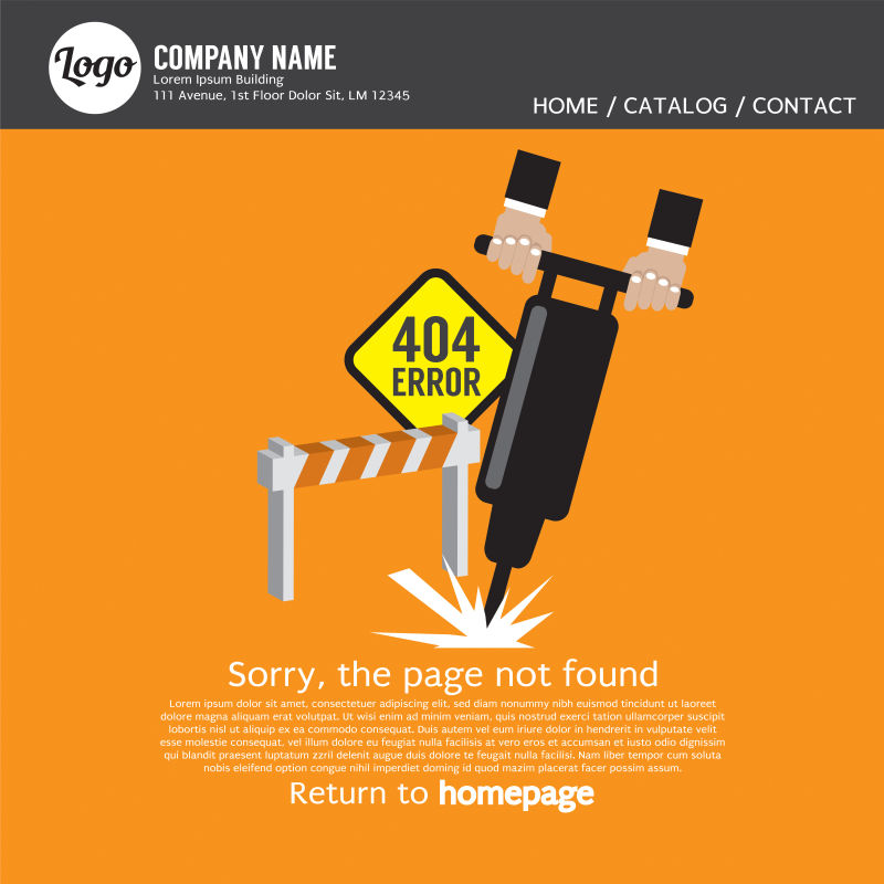 404错误页面矢量插图设计