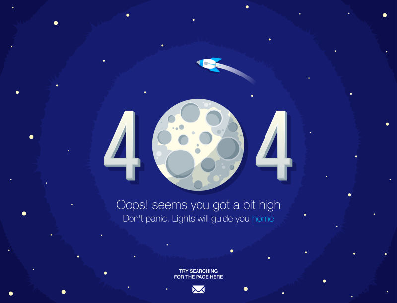 矢量的404错误页面插图设计