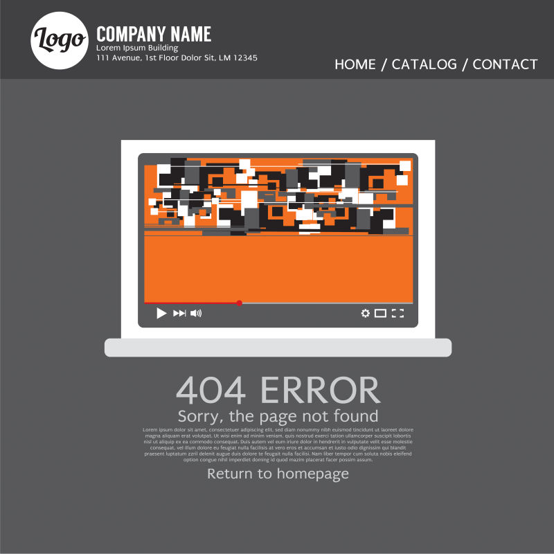 404报错页面矢量设计