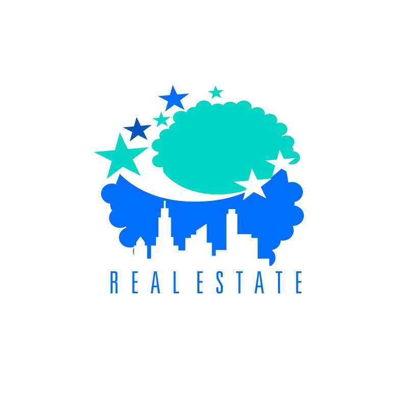 矢量抽象的房地产logo