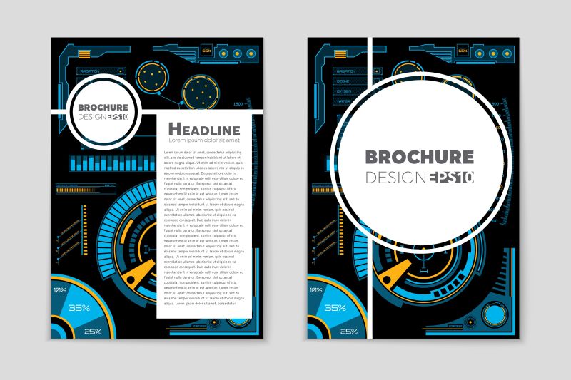 矢量科技主题的商业宣传册设计
