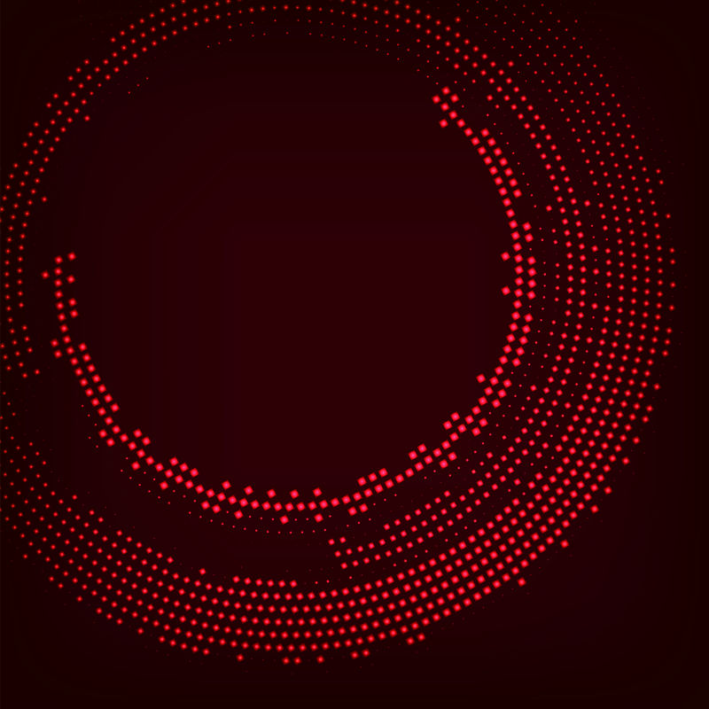矢量红色虚线圆形抽象背景