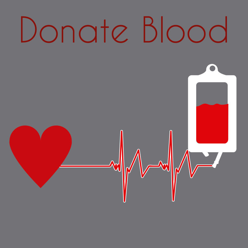 矢量的创意献血标志设计