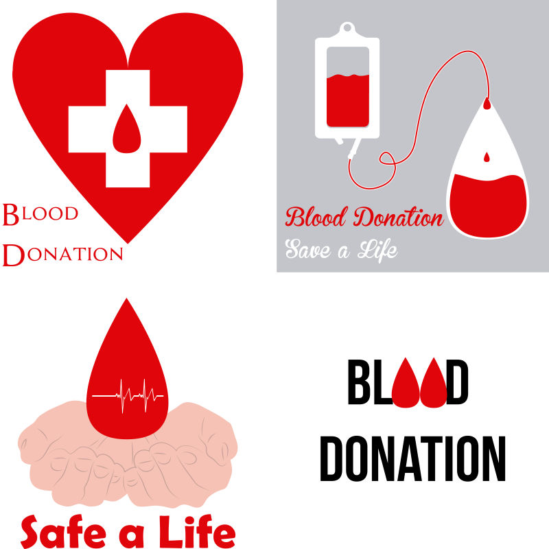 献血主题插图矢量设计