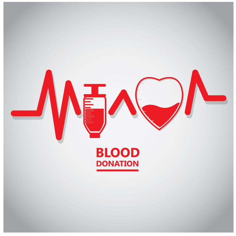 创意献血标志矢量设计