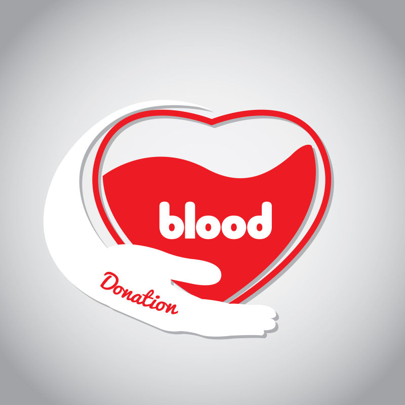 矢量守护献血概念
