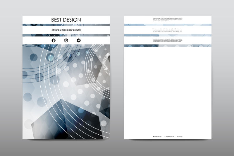 抽象矢量现代科技感的宣传册封面设计