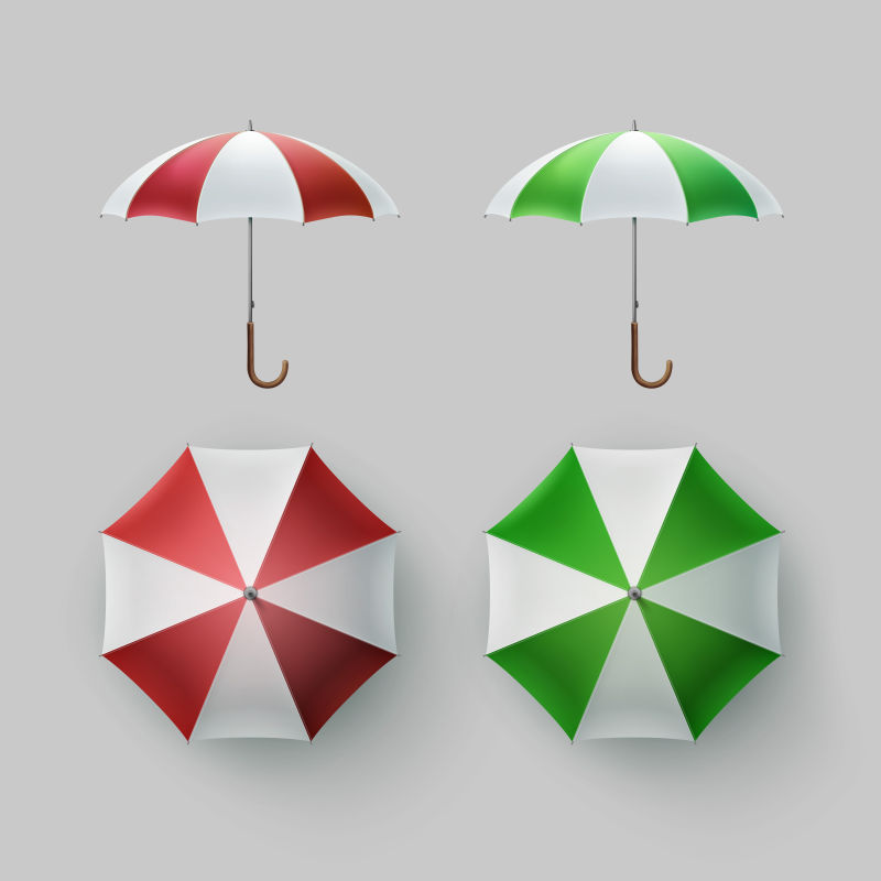 矢量颜色间隔的遮阳伞设计