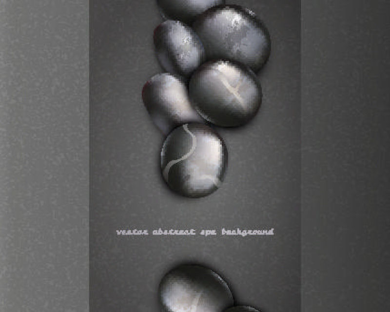 创意矢量鹅卵石元素的商业背景设计