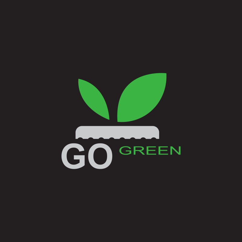 创意矢量现代绿化标志设计