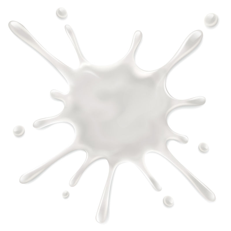 抽象矢量白色飞溅的牛奶设计元素