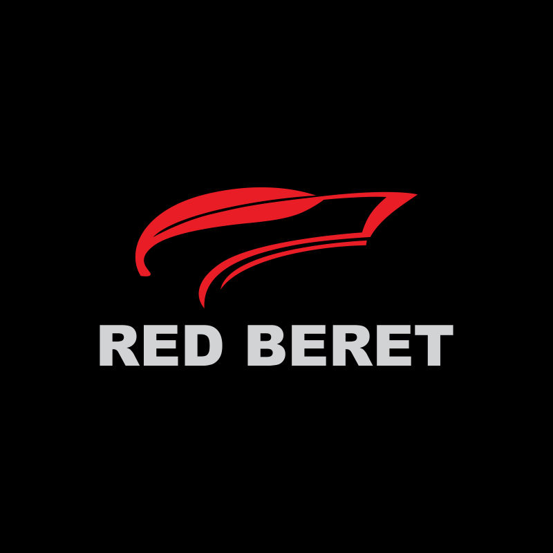 矢量商业红色抽象图形logo标志