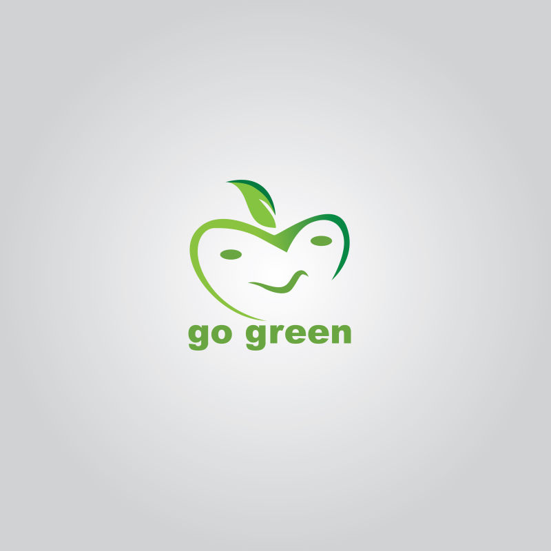 矢量绿色产品商业logo标志
