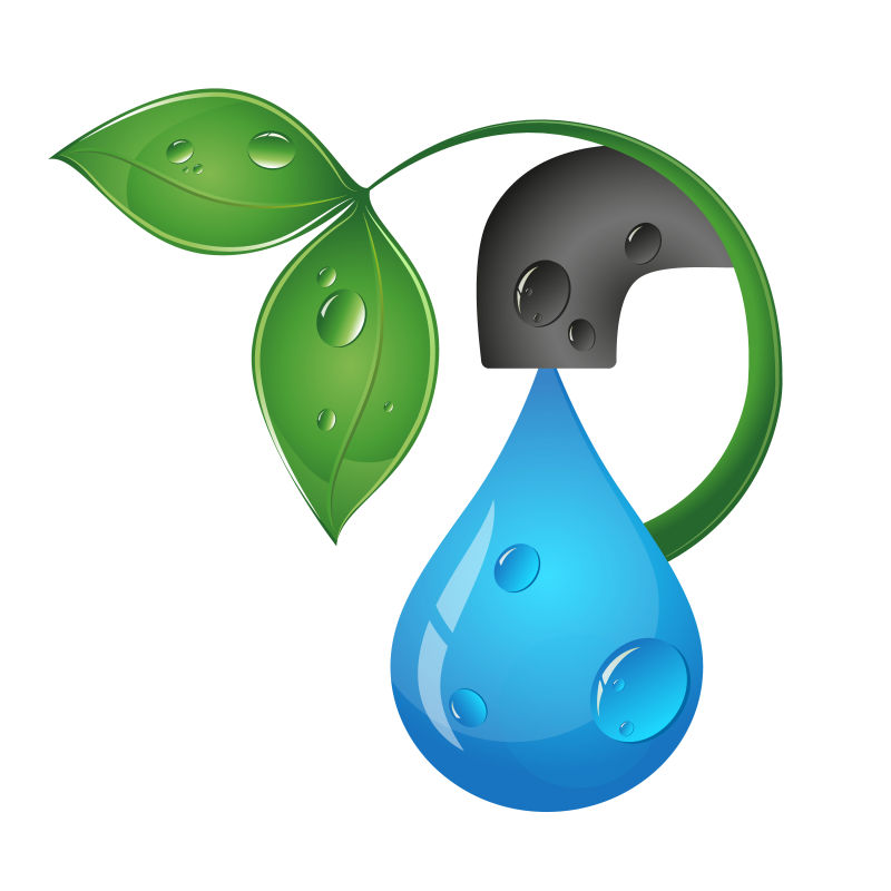 创意矢量生态水滴元素标志设计