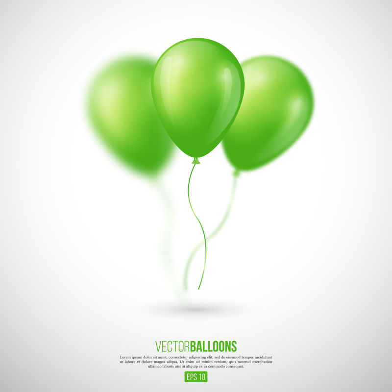 矢量绿色的气球