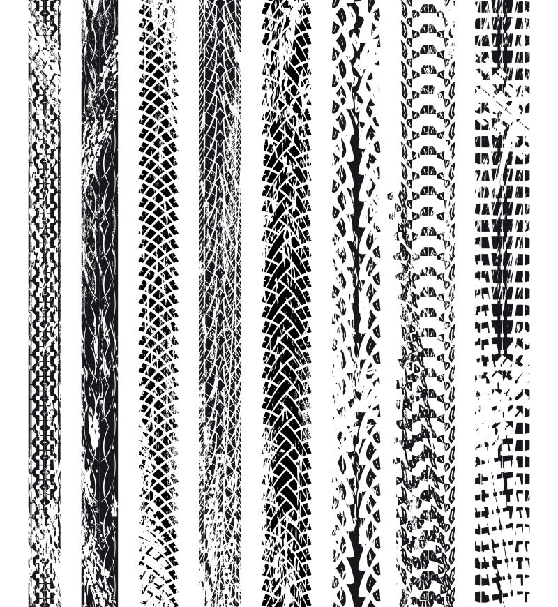矢量轮胎印图片素材-轮胎印轮胎套图免费打包