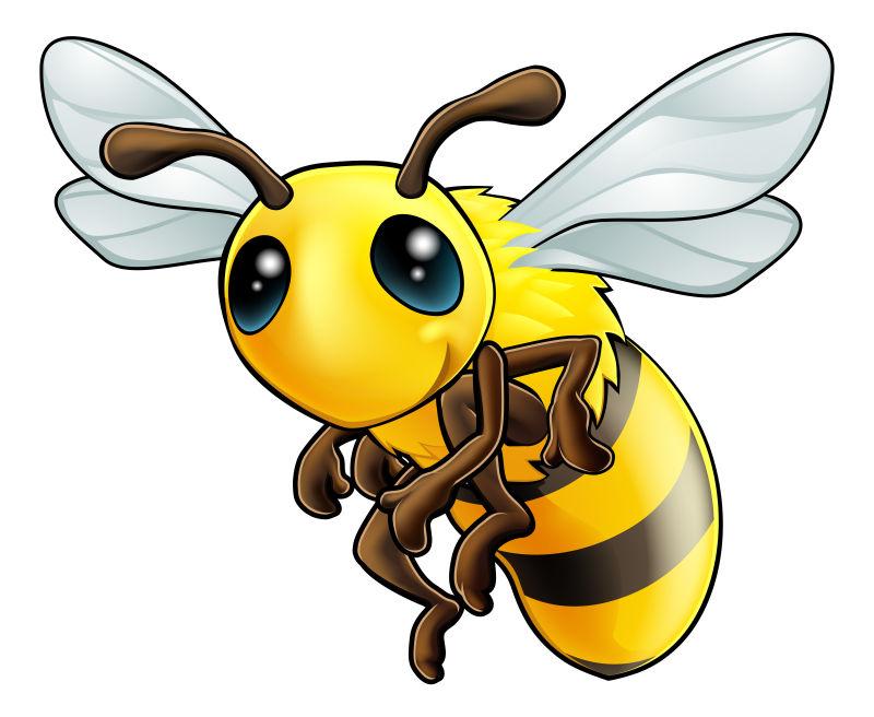 可爱的卡通蜜蜂矢量设计