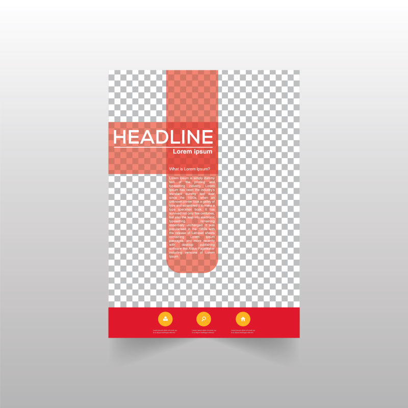 创意矢量红色元素的宣传册平面设计