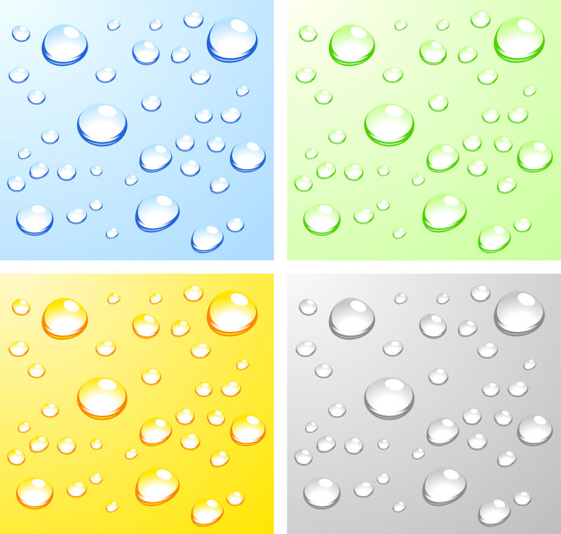 抽象矢量彩色水滴元素背景