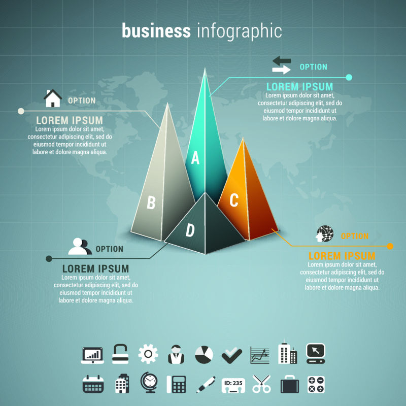 商业信息图表矢量创意