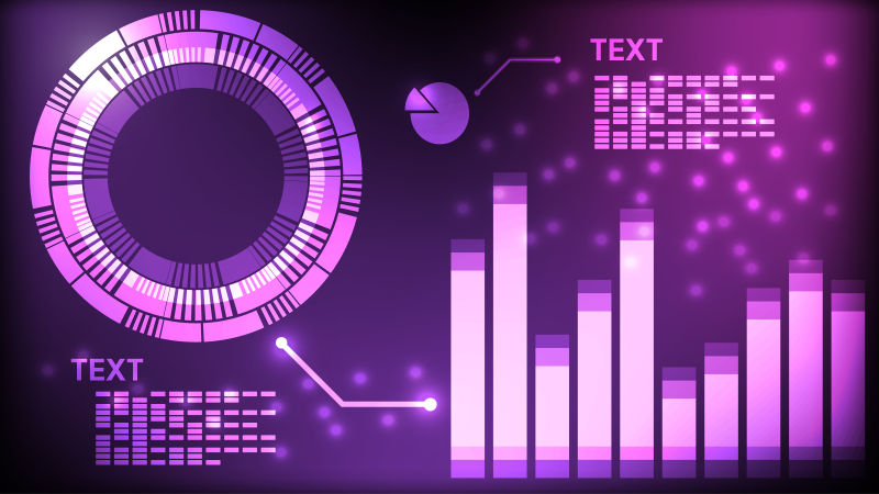 矢量的紫色未来数字界面设计