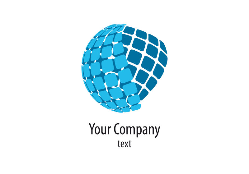矢量蓝色的商业logo