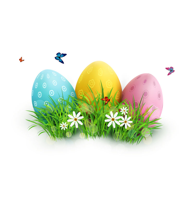 复活节庆典彩蛋插图矢量设计