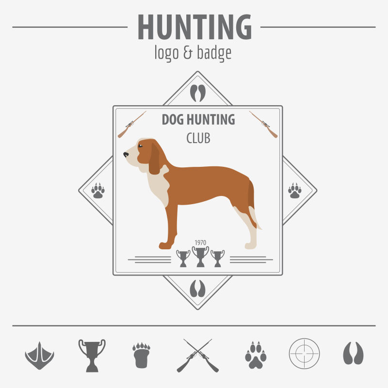 矢量的创意狩猎标志设计