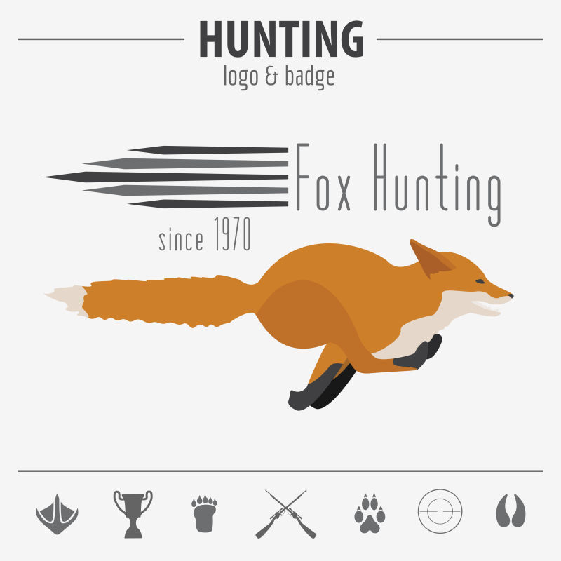 狩猎协会的创意标志矢量设计