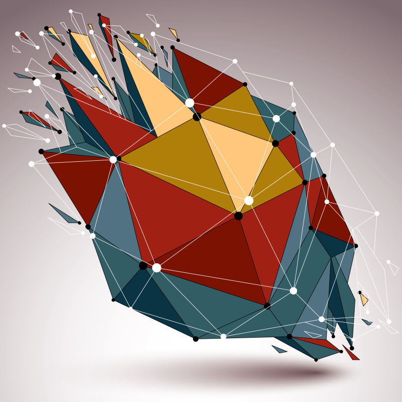 创意矢量立体几何风格的形状设计