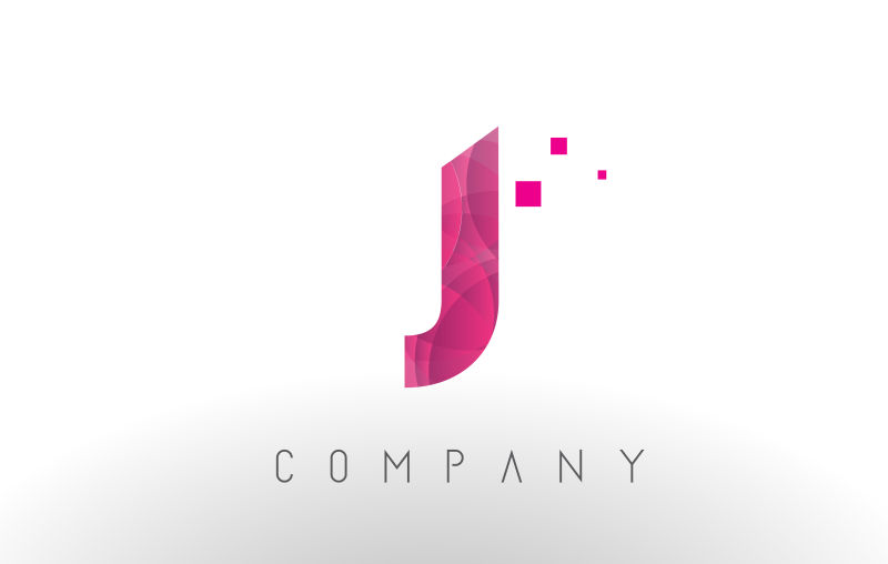矢量紫色的字母J标志
