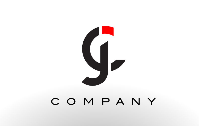 矢量抽象字母jc标志设计