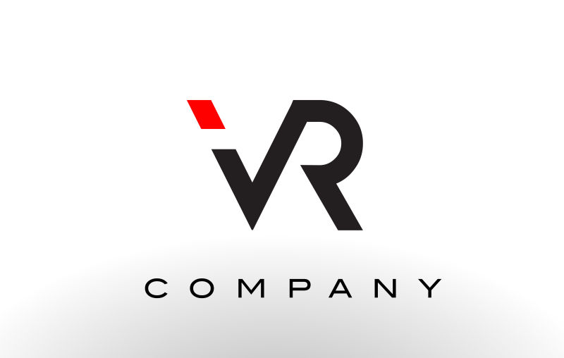 矢量创意字母vr标志设计