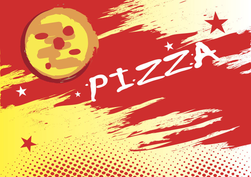 抽象矢量现代披萨主题的设计背景